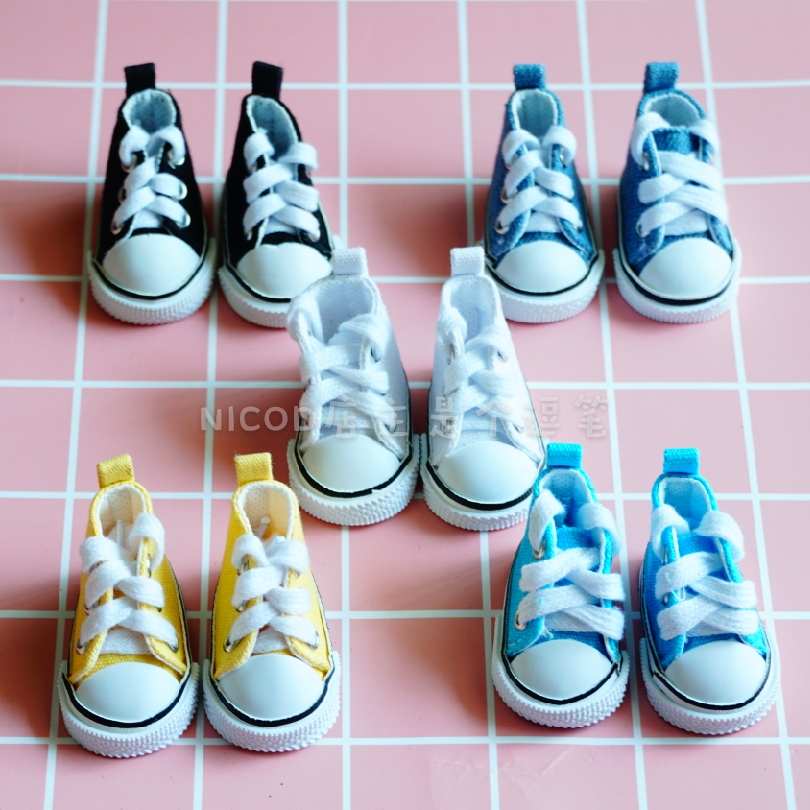 (va used) 15cm20cm doll shoe-shoe slime with star cotton doll lacing sail-cloth shoe-clothing accessories