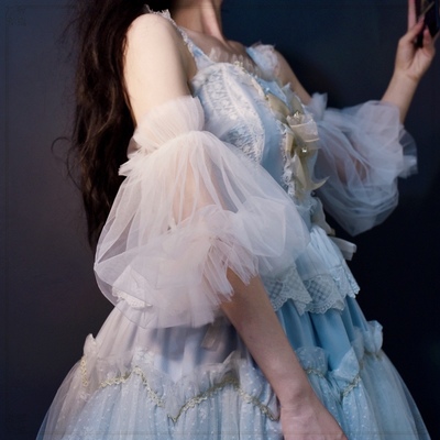 taobao agent Lace sleeves, Lolita style, puff sleeves