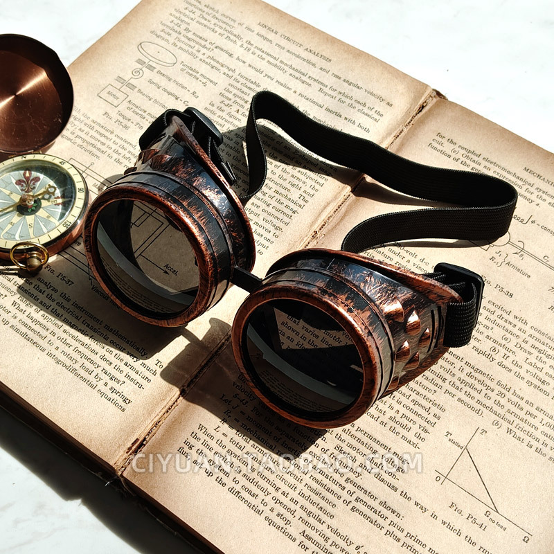 Dark Lolita Cyberpunk Gothic Steam Goggles Sunglasses Accessories Cosplay Wasteland Style Comic Convention Props