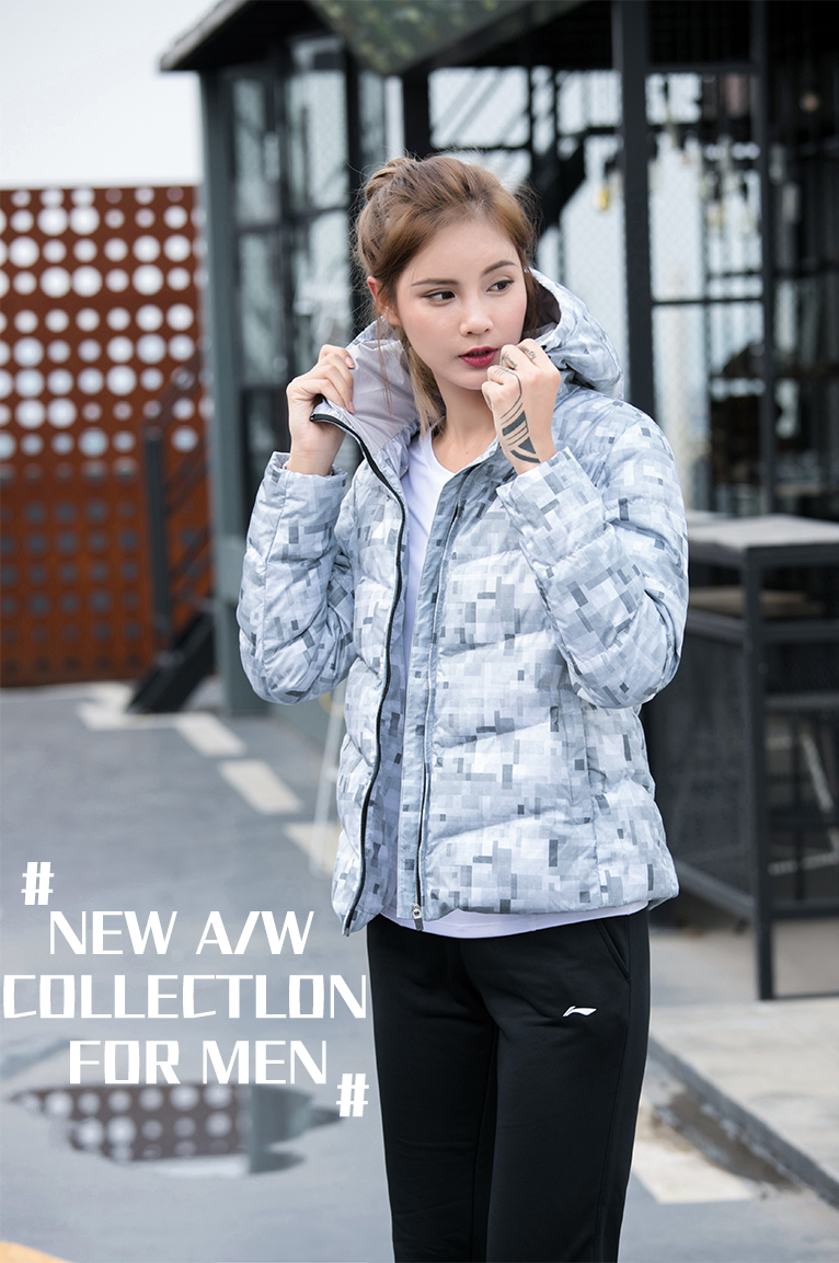 Li Ning mới xuống áo khoác nam ngắn xuống áo khoác mùa đông gió ấm đôi thể thao loạt xuống áo khoác áo phao đại hàn