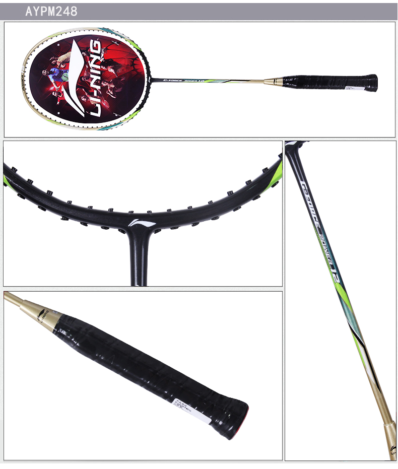 Vợt cầu lông Li Ning chính hãng đôi bắn đầy đủ carbon nam và nữ siêu nhẹ người mới bắt đầu loại tấn công bền bỉ đào tạo người lớn cặp cước đan vợt cầu lông