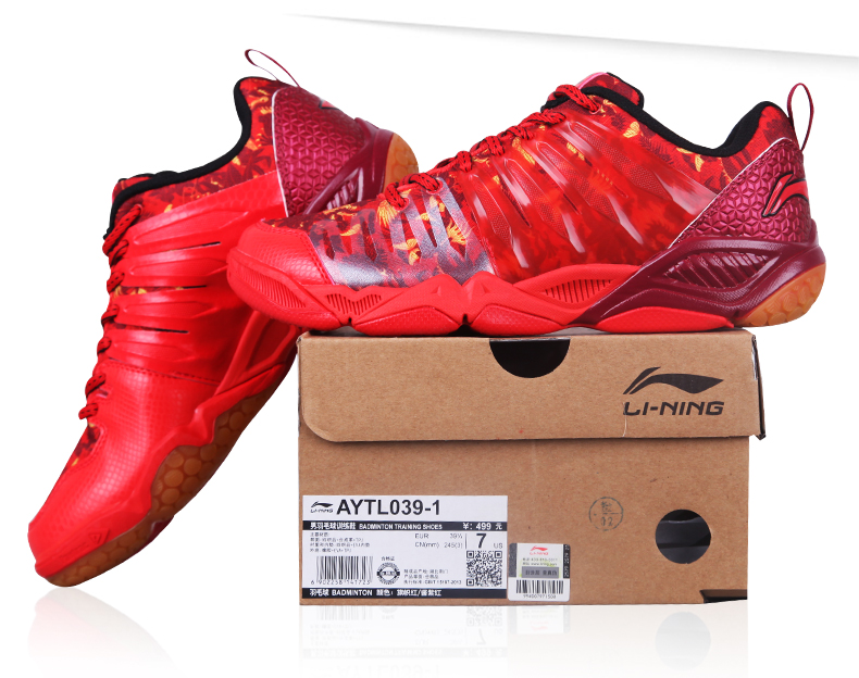 Giày cầu lông chính hãng Li Ning Giày nam đế xuồng chống trượt anh hùng TD Giày thể thao nhẹ tập luyện AYTL039 giày the thao nữ cao cấp