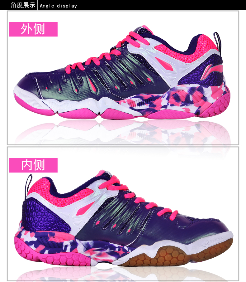 Trang web chính thức Giày cầu lông Li Ning chính hãng Giày nữ chống trượt giày thể thao thoáng khí AYTL082 giày anta nữ