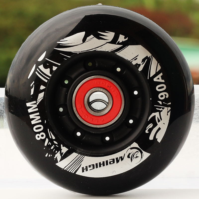 Ice Skate Adult Accessories Original Mounted Wheels High Bomb Abrasion Resistant Wheels Brushed Street Brake Flat Flower Wheels Slide Dry Ice straight row Single row