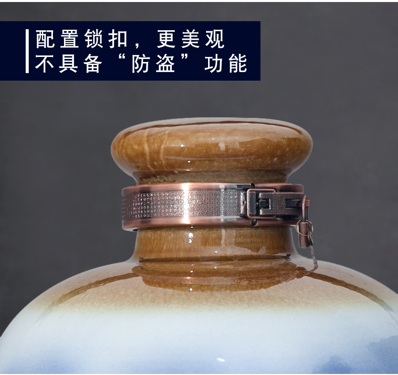 An empty bottle of jingdezhen ceramic jars 10 jins 20 jins 30 pounds it 50 kg waxberry wine bottle