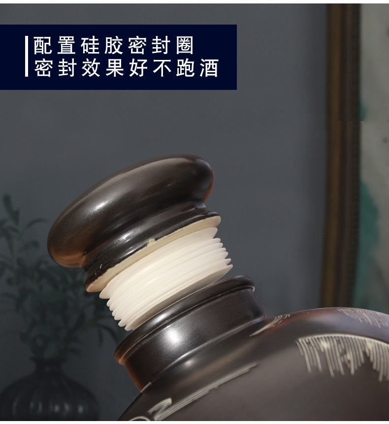 Jingdezhen ceramic jars liquor empty jars 10 jins 20 jins 30 jins jars 50 kg household mercifully bottles