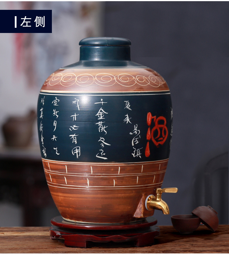 Jingdezhen ceramic jars empty jars 10 jins 20 jins 30 jins 50 jins home with leading an empty bottle wine wholesale