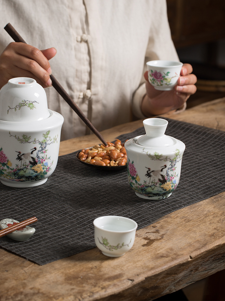 Wine temperature hot hip household Chinese jingdezhen ceramics Wine suits for liquor rice Wine liquor cup of hot temperature Wine pot