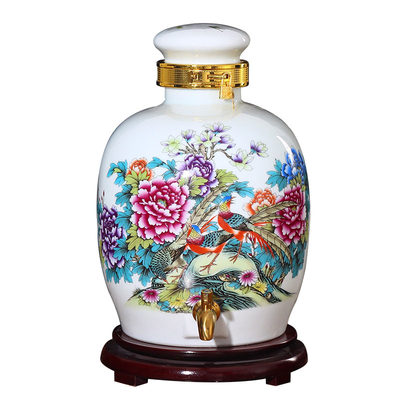 Jingdezhen ceramic jar jar jars 5/10/20 50 kg/home outfit mercifully wine special seal hoard it