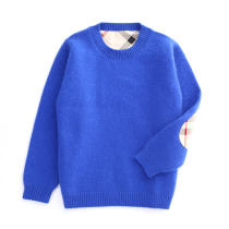 Childrens cashmere sweater boys sweater round neck solid color wool sweater baby cashmere bottoming knitwear pullover autumn and winter