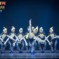 Blue Penguin Costume Group Jump Jump