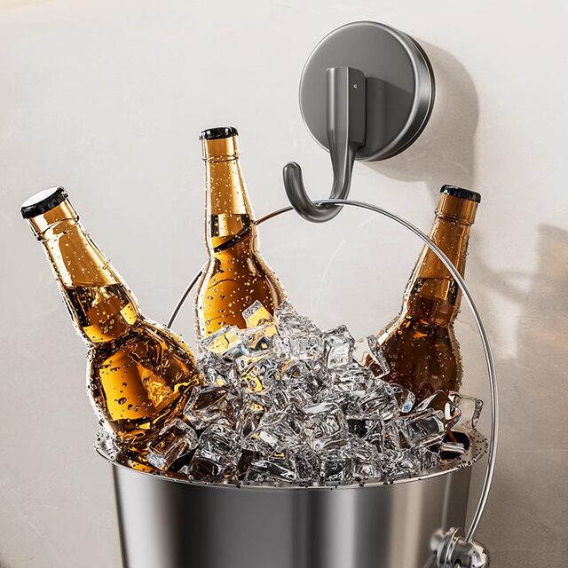 German Precision Suction Cup Hooks, Traceless, No-Drill, Vacuum Strong Adhesive Hooks for Doors, Bathrooms, and Toilets