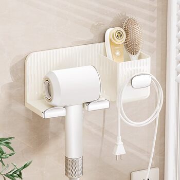 German Seiko Hair Dryer Storage Rack Without Punching Bathroom Wall-Mounted Hair Dryer Bracket Bathroom Storage Artifact