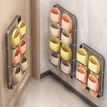 German Seiko Bathroom Slipper Rack Without Punching Bathroom Storage Rack Wall-Mounted Drain Rack Shoe Storage Artifact