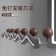 German Seiko Wall Coat Rack Clothes Hook Behind the Door Without Punching Holes on the Entrance Door Hook Clothes Hanger