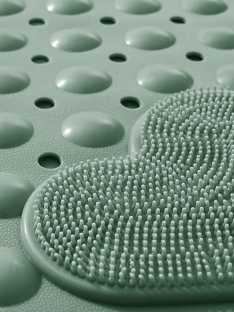 German Precision Bathroom Non-Slip Mat for Pregnant Women, Safety Shower Room Anti-Fall Suction Cup Mat, Water-Draining Massage Foot Mat