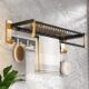 German Precision Space Aluminum Bathroom Shelf Towel Rack Light Luxury Style Toilet Washroom Bath Towel Rack