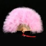 Вентилятор с утолщенным пером Cheongsam Catwalk Stage Performance Fan Dance Fan Древний стиль Dance Fan Furing Fant Prop Plush