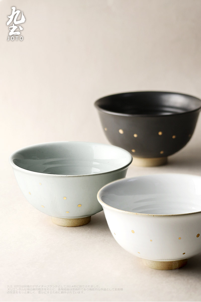 About Nine soil Japanese checking ceramic rice bowl of soup bowl rainbow such as bowl round bowl coarse pottery bowl of restoring ancient ways is a single household tableware originality