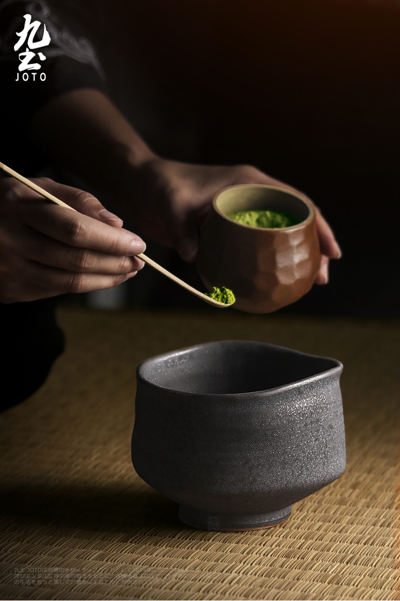 Nine soil coarse pottery caddy fixings restoring ancient ways with cover store receives the pu 'er small POTS of black mini POTS small storage tank