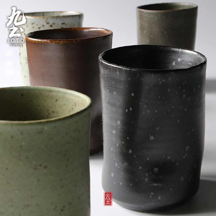 About Nine Japanese soil pottery teacup manual coarse pottery cup retro move make tea cup art pottery cup couples for a cup of water