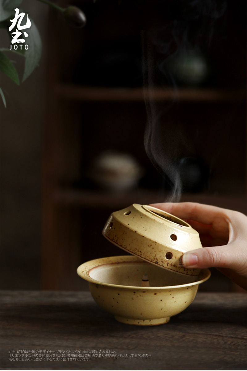 About Nine soil Japanese zen manually censer retro ceramic small household indoor fragrance creative tea furnishing articles for Buddha