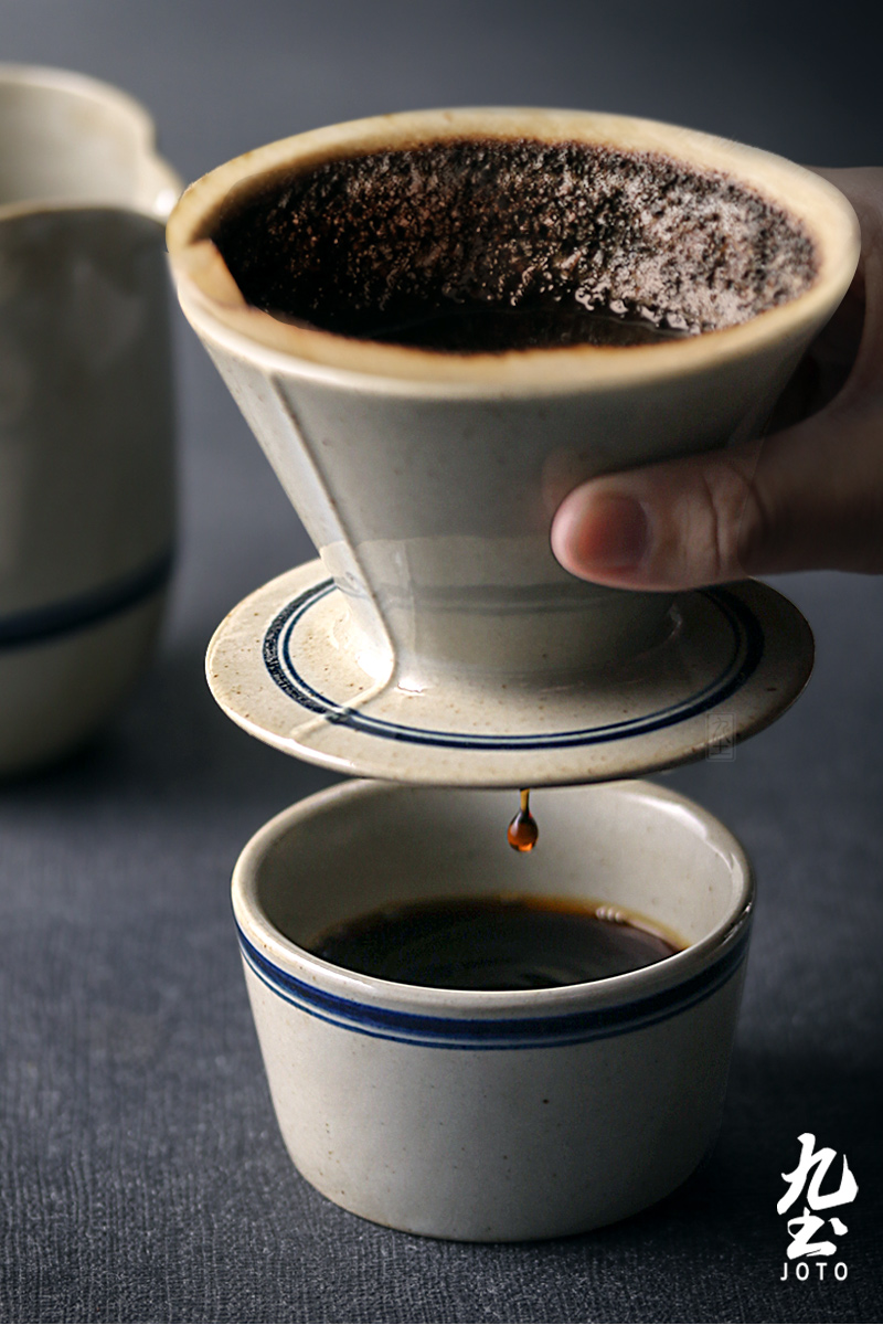 About Nine soil Polaris hand drip coffee filter cup type ceramic its its V60 small hand blunt filter paper filter coffee appliances