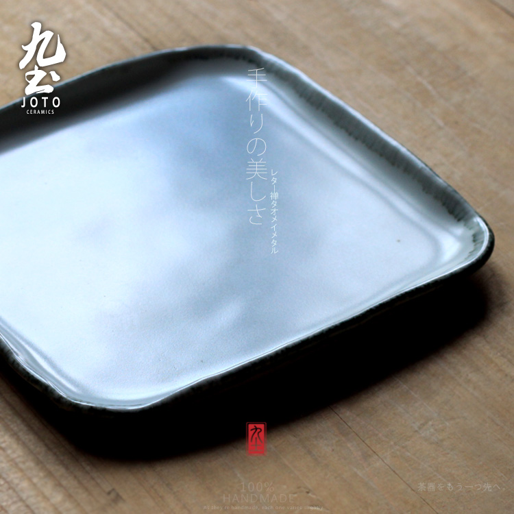 About Nine soil manual small coarse pottery kung fu tea tea tray was creative Japanese dry terms plate plate, single - layer saucer compote tableware