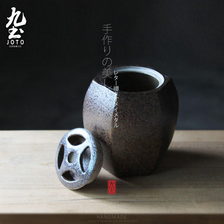 About Nine soil sealing caddy fixings caddy fixings tea tea storage exchanger with the ceramics POTS medium coarse pottery tea urn Japanese tea taking