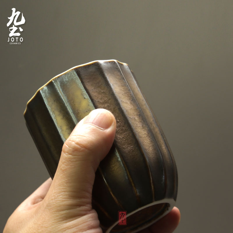 Wining about nine soil surface glass ceramic lovers cup for cup move cup black gold white ceramic cups of tea cups