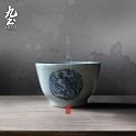 Hand draw archaize nine soil sample tea cup jingdezhen blue and white tea archaize ceramic cup pay-per-tweet glass cups in Ming dynasty