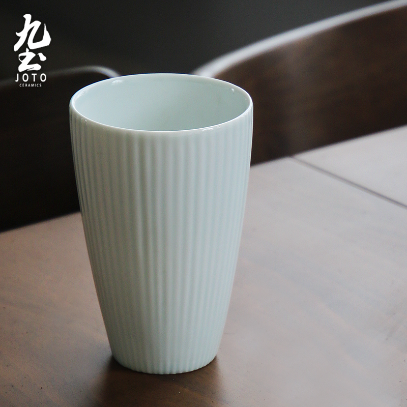 About Nine soil ceramic mugs household contracted tea cup high - capacity couples on the frosted cup character getting milk cup