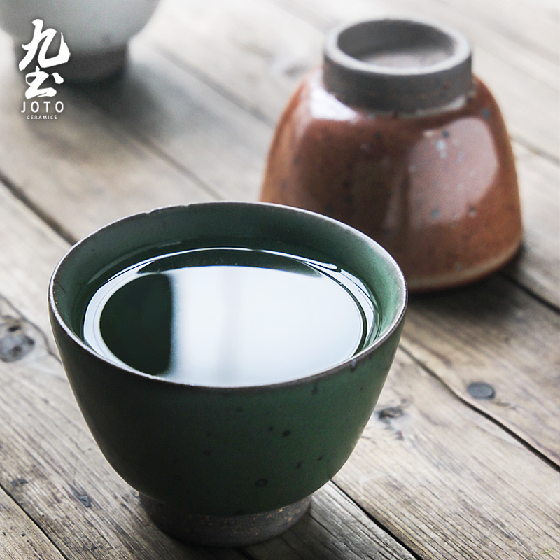 About Nine soil manual coarse pottery teacup sample tea cup Japanese cup lamp that single restoring ancient ways of large capacity master cup kung fu tea set