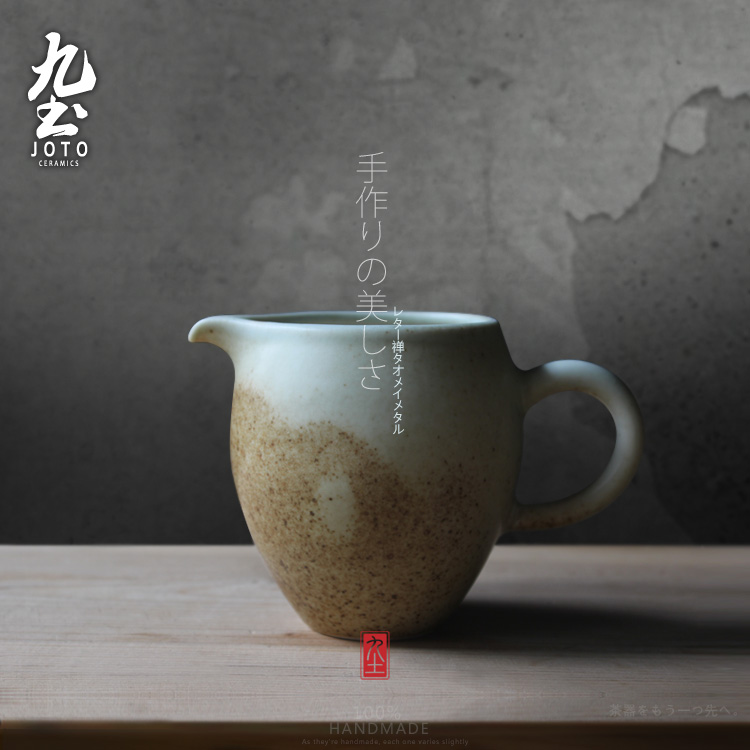 About Nine soil Japanese tea taking just a cup of tea with handles white porcelain male Japanese zen tea tea tea sea accessories