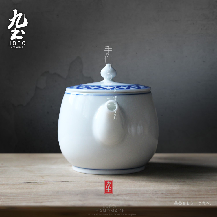 About Nine soil Japanese jingdezhen ceramic teapot household kung fu tea set under glaze color porcelain teapot little teapot
