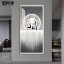 Bright Moon Lights into the family Xuanguan Decorative Paintings Light Extravagant upscale Vertical version of modern minimalist led Luminous Painting Corridor Aisle