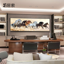 Horse modern office hanging painting eight horses decorative wall painting horizontal large size wall hanging living room sofa background painting