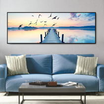 Living room decoration painting simple style atmospheric landscape painting horizontal plate a whole large size modern hanging painting background wall painting