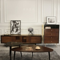 Zhenmu Liangzao Nanshan TV Cabinet Solid Wood Chinese Sliding Door Multifunctional Locker Living Room Bedroom Non-louvers