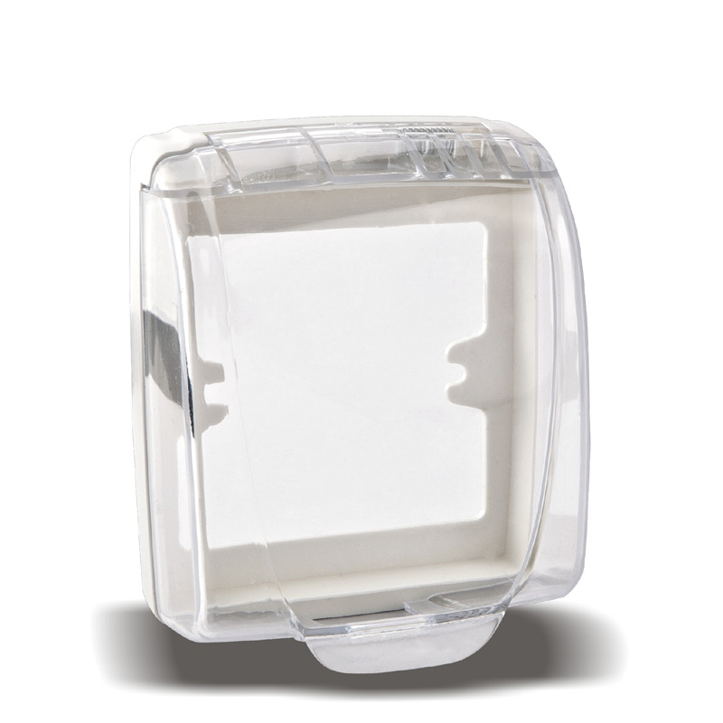 Type 86 powder room bathroom kitchen oil-proof switch socket protection cover transparent socket 13A waterproof box