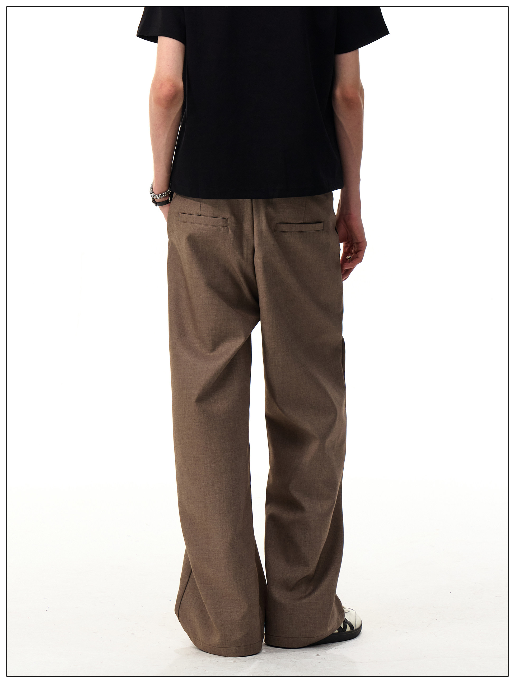 Штаны, повседневные брюки для отдыха, в американском стиле, изысканный стиль, свободный прямой крой 