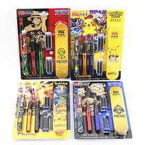 Pikachu pen box can replace ink pen Erasable Blue One Piece students with practice EF tip gift stationery