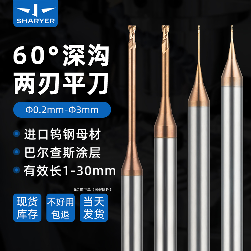 Coated Small Diameter Deep Groove Extended Full-Length Tungsten Steel Milling Cutter 0.4 0.5 0.6 0.8 1 2 2.5 3mm Coated Small Diameter Deep Groove Extended Full-Length Tungsten Steel Milling Cutter 0.4 0.5 0.6 0.8 1 2 2.5 3mm