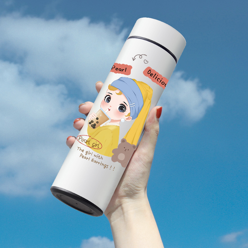 Summer cute children's water cup 304 stainless steel high value for boys and girls, female and female heart insulation and cold cup