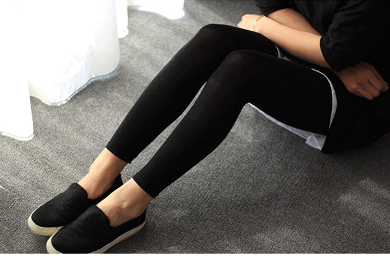 Modal leggings nữ mùa xuân và mùa hè mỏng mặc bảy chín quần cotton chân mỏng quần co giãn kích thước lớn là mỏng quần thun nữ