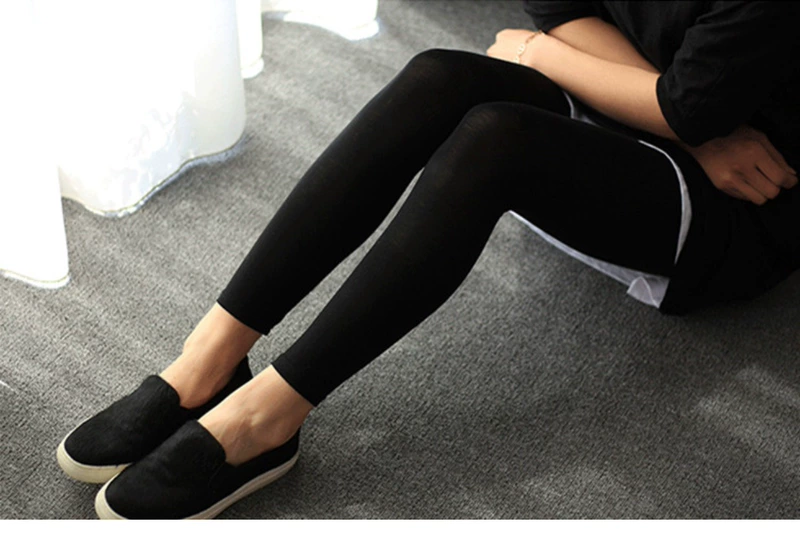 Modal leggings nữ mùa xuân và mùa hè mỏng mặc bảy chín quần cotton chân mỏng quần co giãn kích thước lớn là mỏng quần ống rộng nữ đẹp