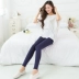 Modal leggings nữ mùa xuân và mùa hè mỏng mặc bảy chín quần cotton chân mỏng quần co giãn kích thước lớn là mỏng quần ống rộng nữ đẹp Khởi động cắt
