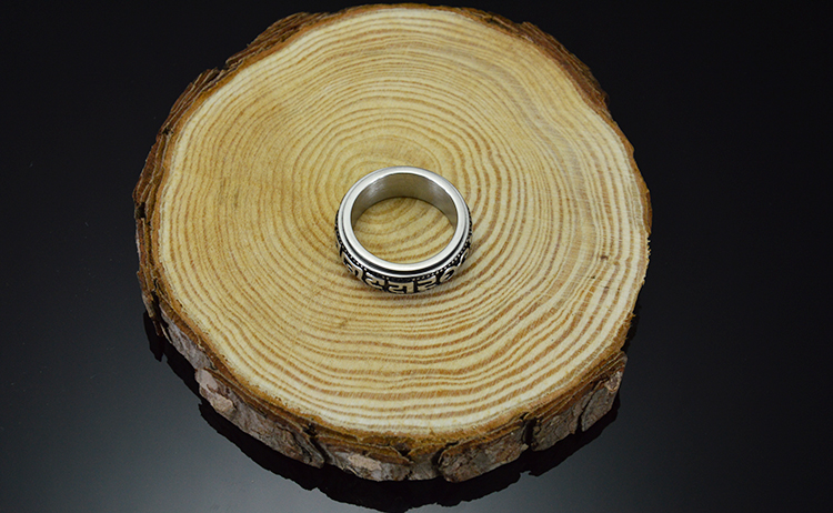 我 我 same Cùng một đoạn văn nhẫn bằng bạc 925 sterling chữ miễn phí Zhang Yishan nam thần chú sáu ký tự nhan kim cuong