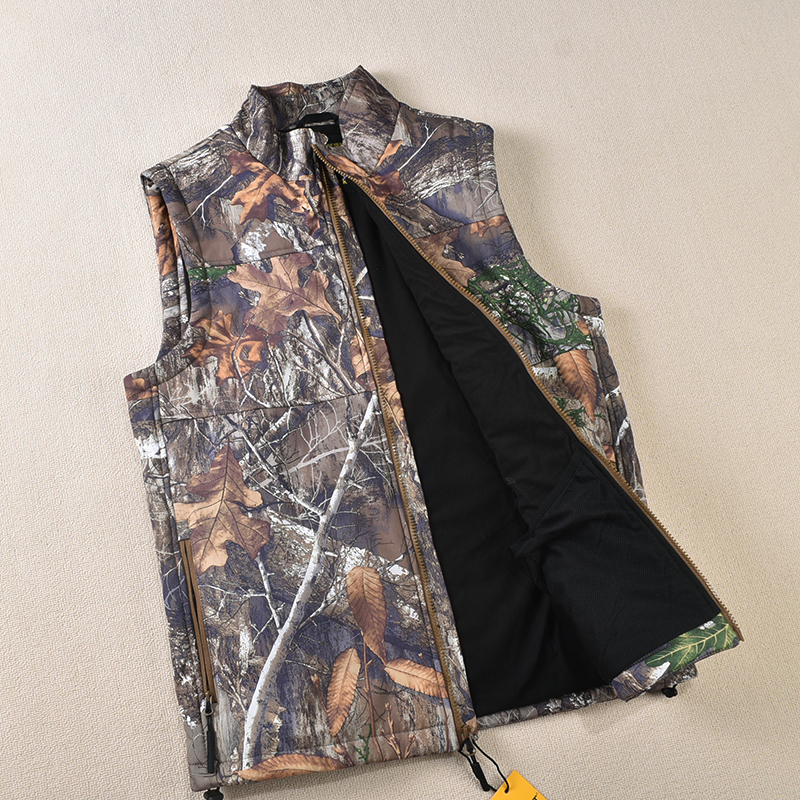 Foreign Trade Surplus North American Hunting Outdoor Camouflage Windproof Waterproof Autumn and Winter Camouflage Vest Warm Cotton Vest