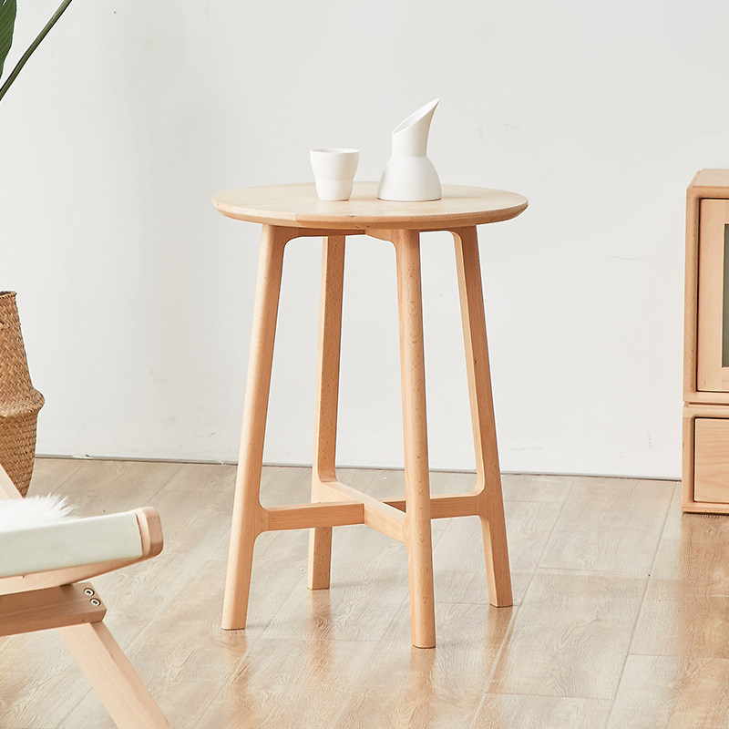Beech sofa side table coffee table balcony square table small table computer table coffee table side table solid wood small round table